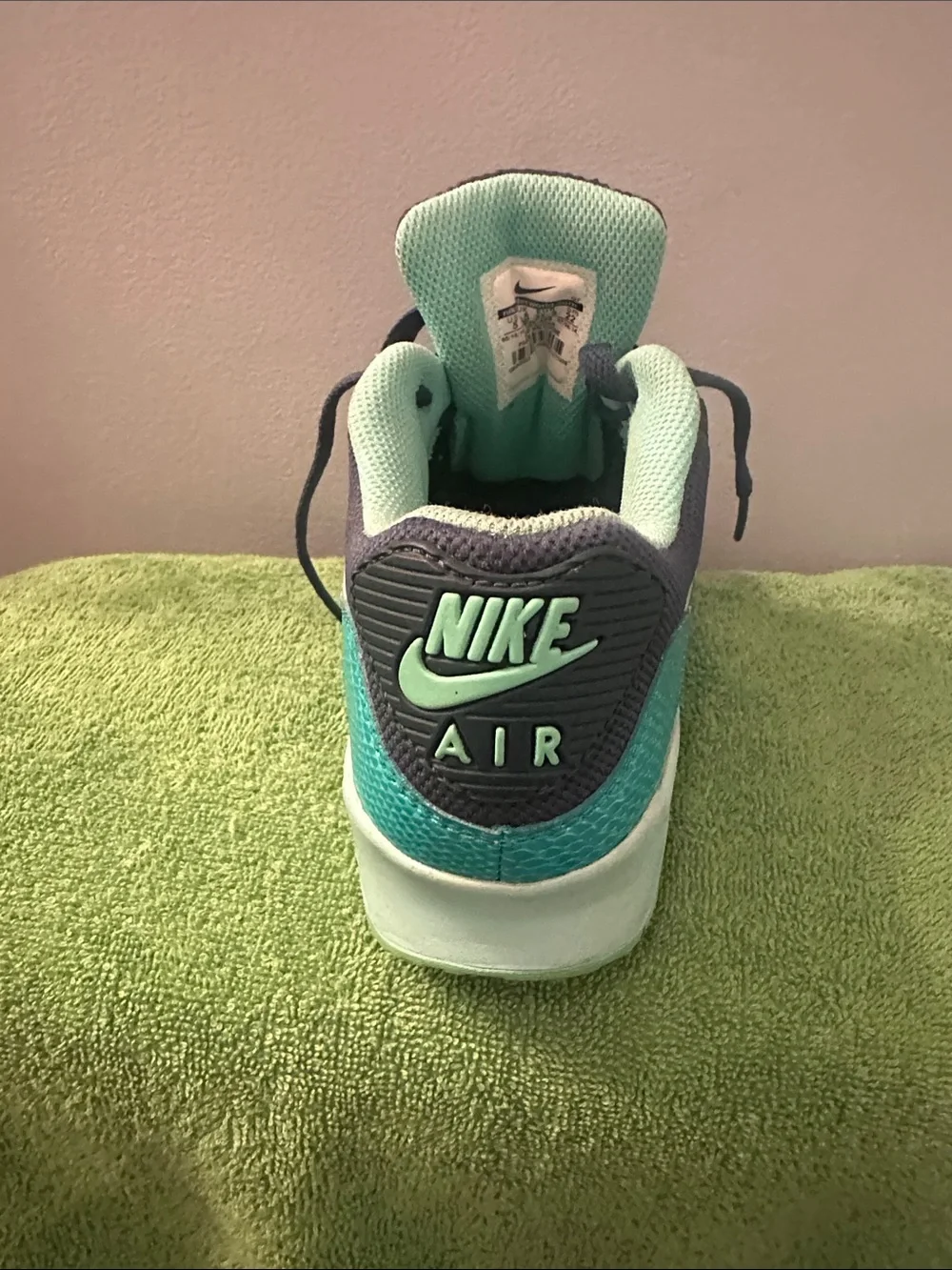 Nike Kids Air Max Navy Teal Coral Active Sneakers